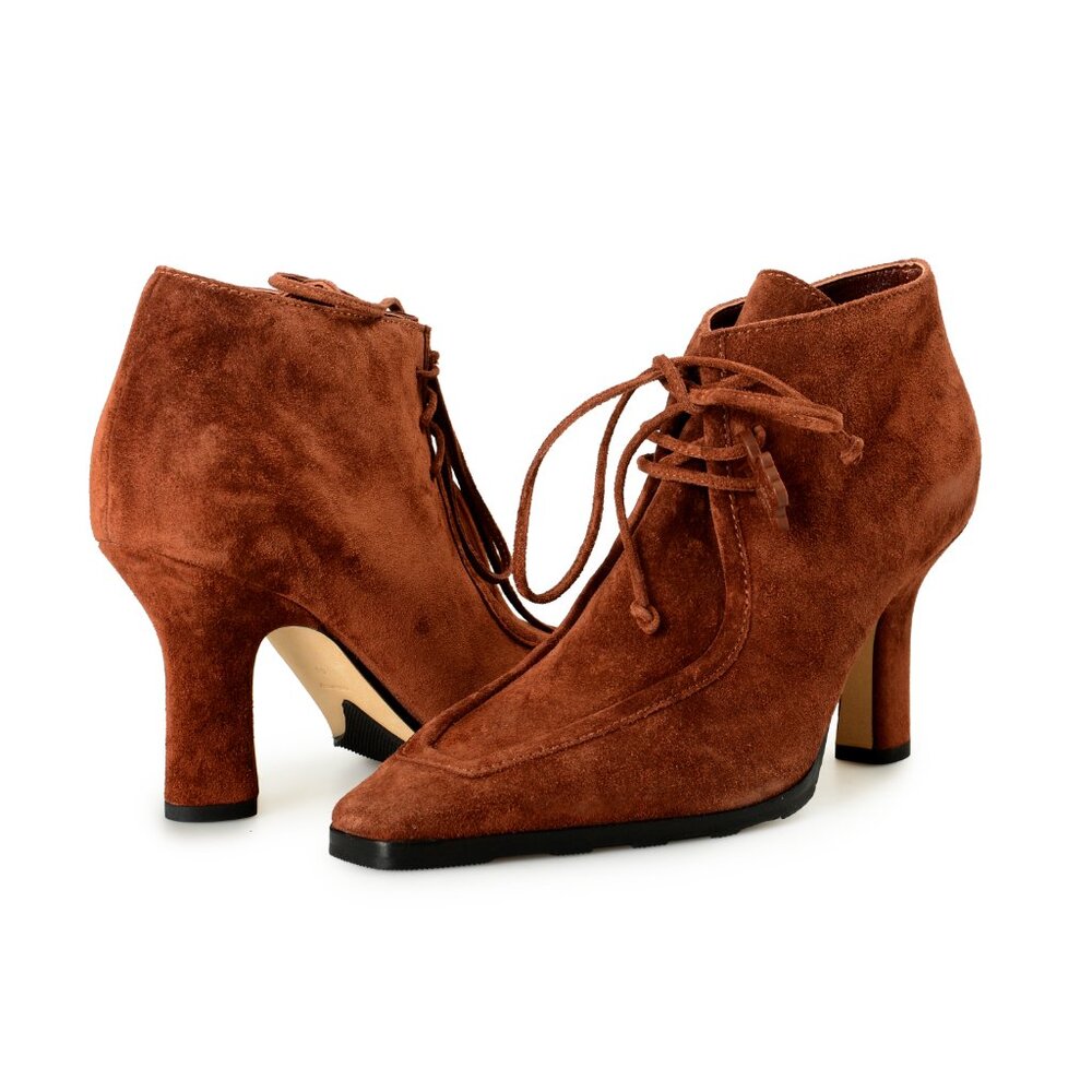 Burberry Women's Storm Bootie Leather Heeled Booties Boots Shoes US 7.5 EUR 37.5 - Picture 8 of 8